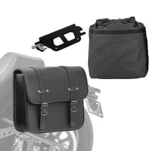 Set Satteltasche für Harley Breakout / 114 18-21 + Quick Lock Halter Craftride RNO-L Links_1