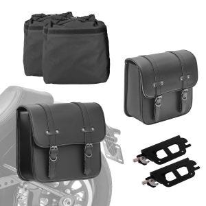 Set 2x Satteltasche für Harley Breakout / 114 18-21 + Quick Lock Halter Craftride RNO-B_1