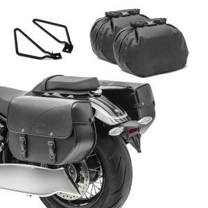Satteltasche Kentucky + Satteltaschenhalter Universal schwarz Craftride_1