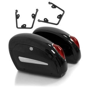 Set 2x Seitenkoffern mit Halter für Honda Rebel 500 17-21 Craftride Michigan links-rechts_1