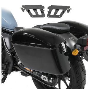 Set 2x Seitenkoffern mit Halter QL für Harley Breakout-Fatboy 18-21 Craftride Dallas links-rechts_1