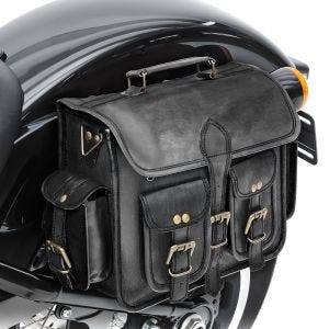 Leder Satteltasche für Yamaha XSR 900 / 700 Seitentasche Craftride SV3 schwarz_1