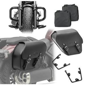 Set Satteltaschen mit Halter + Sturzbügel für Honda Rebel 500 17-21 Craftride Fargo_1
