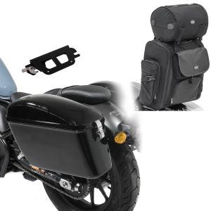 Set Seitenkoffer + Sissybar Tasche für Honda Rebel 500 17-21 Craftride Dallas_1