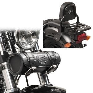 Set Werkzeugtasche + Sissy Bar mit Gepäckträger für Honda Rebel 500 17-21 Craftride Elgin_1