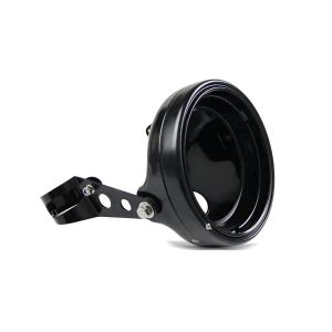 Motorrad Scheinwerfergehäuse 7" mit Gabel-Halterung 35-43mm Craftride schwarz_1
