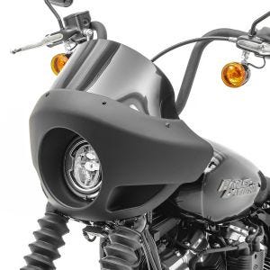 Scheinwerfer Verkleidung für Chopper Cruiser Craftride Lampenmaske VD4 schwarz matt_1
