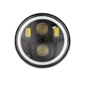 LED Scheinwerfer 5,75 Zoll passend für Harley Davidson Hauptscheinwerfer schwarz Craftride M18