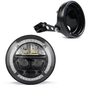 Phare LED 7" Set Moto Universal Feux avant Craftride F10 Noir