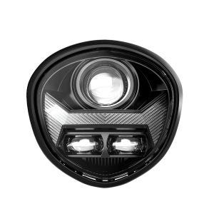 Phare LED compatible avec Yamaha XVS 1300 A Midnight Star 10-16 Feux avant Lumitecs YS12 ECE