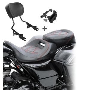 Sitzbank Set für Harley Electra Glide Standard 19-20 mit Sissybar und Docking Kit Craftride S-AB3_1