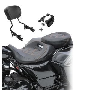 Sitzbank Set für Harley Electra Glide Ultra Limited 14-20 mit Sissybar und Docking Kit Craftride S-AB4_1