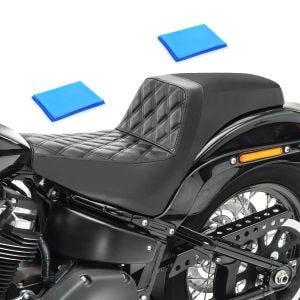 Doppel Sitzbank Gel passend für Softail Low Rider / S / ST 18-24 Duo Sitz Craftride SP8 schwarz