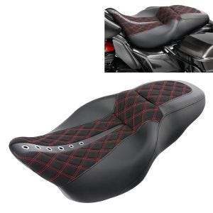 Sitzbank passend für Harley Davidson Street Glide Special 15-23 Doppelsitzbank Craftride SD4 schwarz rot