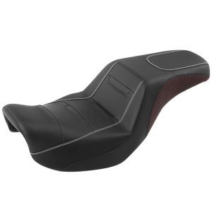 Doppel Sitzbank passend für Harley Davidson Dyna Super Glide Custom 05-14 Duo Sitzbank Sattel Craftride SF4 schwarz