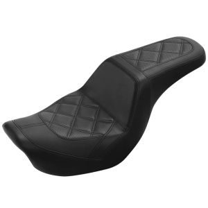 Selle Biplace compatible avec Harley Davidson Dyna Fat Bob 08-17 siège conducteur et passager Craftride SF6 noir
