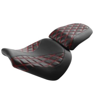 Doppel Sitzbank passend für Harley Davidson Fat Boy 18-24 Duo Sitzbank Sattel Craftride FS2 schwarz