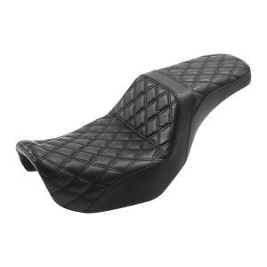 Doppel Sitzbank passend für Harley Davidson Dyna 06-17 Duo Sitz Sattel Craftride SF14 schwarz