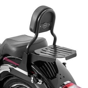 Sissybar Harley Fat Boy 07-17 Craftride Fast Driver-S inkl. Gepäckträger schwarz