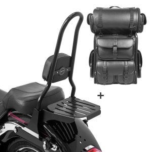 Sissybar CSXL + Hecktasche LX für Harley Cross Bones 08-11 abnehmbar mit Gepäckträger Craftride_1