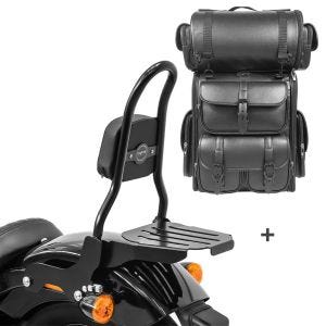 Sissybar CSM + Hecktasche LX für Harley Softail 18-20 abnehmbar mit Gepäckträger Craftride_1