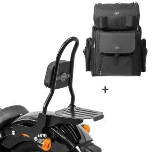 Sissybar CSM + Hecktasche für Harley Heritage Softail Classic 114 18-20 abnehmbar mit Gepäckträger Craftride_0