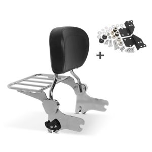 Sissy Bar + Gepäckträger + Docking-Kit passend für Harley Davidson Road King 97-08 chrom Craftride