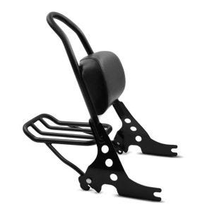 Sissybar compatible avec Harley Davidson Sportster Forty-Eight 48 10-20 Craftride Fast Rider-M incl. Porte-Bagages noir