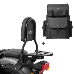 Sissybar CL + Hecktasche für Honda Rebel 500 17-20 mit Gepäckträger Craftride_0