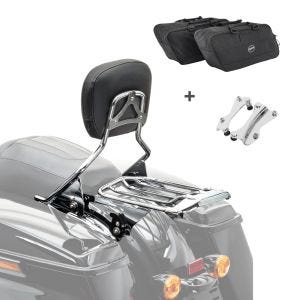 Sissybar + Gepäckträger + Seitenkoffer Innentaschen AW für Harley Street Glide Special 15-19 chrom Craftride_1