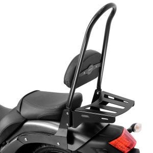 Sissy Bar avec Portebagage compatible avec Kawasaki Vulcan S / Café 15-24 noir Casual XL Craftride