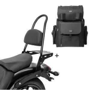 Sissybar CSL + Hecktasche für Kawasaki Vulcan S / Café 15-20 mit Gepäckträger Craftride_0
