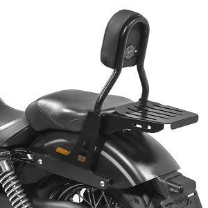 Sissy Bar CL Fix passend für Harley Davidson Dyna Street Bob 09-17 mit Gepäckträger schwarz Craftride
