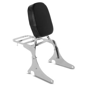 Sissy Bar avec porte bagages compatible avec Kawasaki VN 800 / Classic chrome Craftride