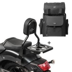 Sissybar CL3 + Hecktasche für Kawasaki Vulcan S / Café 15-19 mit Gepäckträger Craftride_0
