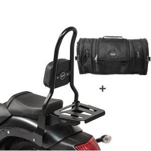 Sissybar L3 + Hecktasche RB1 für Kawasaki Vulcan S / Café 15-19 mit Gepäckträger Craftride_1