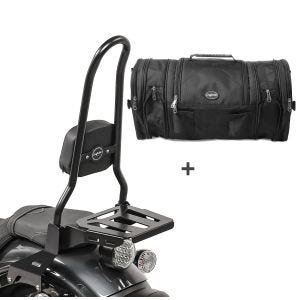 Sissybar XL3 + Hecktasche RB1 für Yamaha XV 950 / R 14-20 mit Gepäckträger Craftride_1