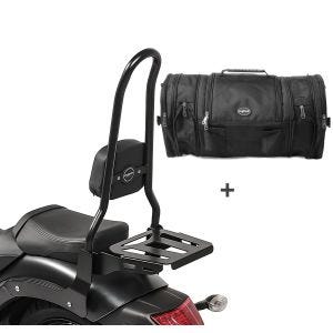 Sissybar XL3 + Hecktasche RB1 für Kawasaki Vulcan S / Café 15-19 mit Gepäckträger Craftride_1
