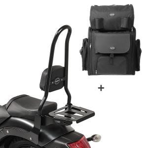 Sissybar XL3 + Hecktasche für Kawasaki Vulcan S / Café 15-19 mit Gepäckträger Craftride_0