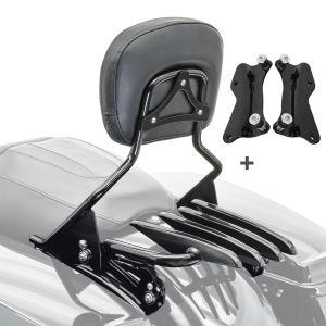 Sissybar mit Gepäckträger XB und Montagekit für Harley Touring 14-20 schwarz Craftride_1