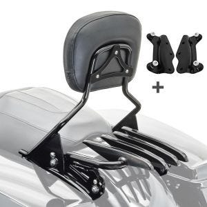 Sissybar + Gepäckträger XB für Harley Electra Glide Ultra Limited 09-13 schwarz_0