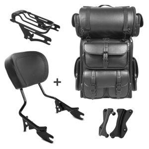 Sissybar AW + Hecktasche LX für Harley Road King Special 17-20 mit Gepäckträger schwarz Craftride_1