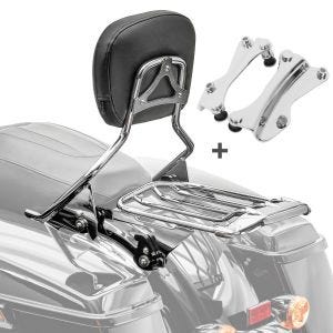 Sissybar + Gepäckträger AW für Harley Road King 14-21 chrom Craftride_1