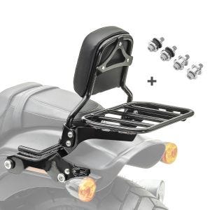 Sissybar für Harley Fat Bob / 114 18-20 R1 mit Gepäckträger und Docking schwarz Craftride_1
