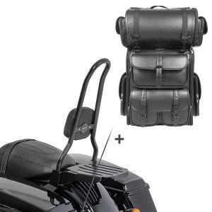 Sissybar CSXL + Hecktasche LX für Harley Touring 14-20 mit Gepäckträger Craftride_1