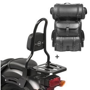 Sissybar M3 + Hecktasche LX für Suzuki Intruder M 1800 R / R2 06-17 mit Gepäckträger Craftride_1