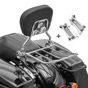 Sissy Bar avec porte bagages avec Kit Fixation compatible avec Harley Davidson CVO Road Glide Ultra 11-13 chrome Craftride