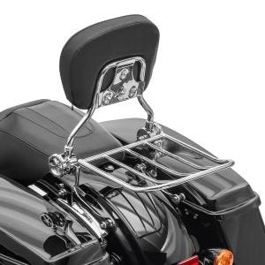 Sissy Bar avec porte bagages compatible avec Harley Davidson Road King Classic 09-19 chrome Craftride