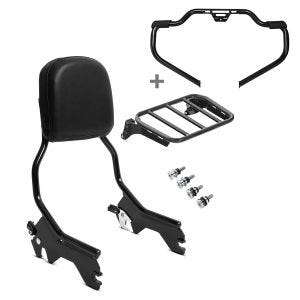 Set STS26 Sissybar mit Dockingkit R1 und Gepäcktrager + Sturzbügel Mustache für Harley Breakout / 114 18-21 Craftride_1