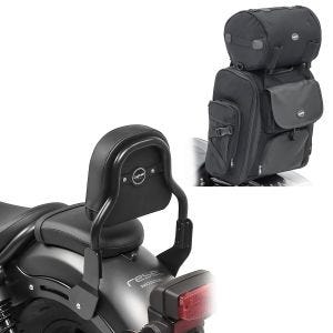 Set Sissy Bar + Tasche für Honda Rebel 500 17-21 Craftride XS3_1